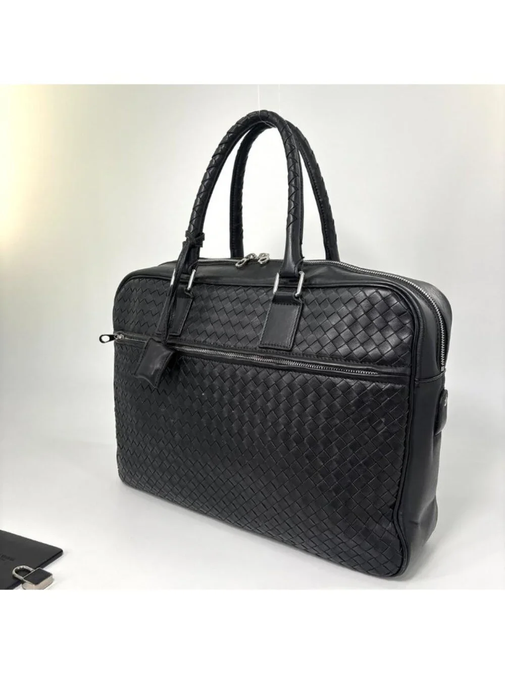 Bottega Veneta Super Intretchart Business Bag Black
